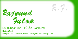 rajmund fulop business card