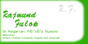 rajmund fulop business card